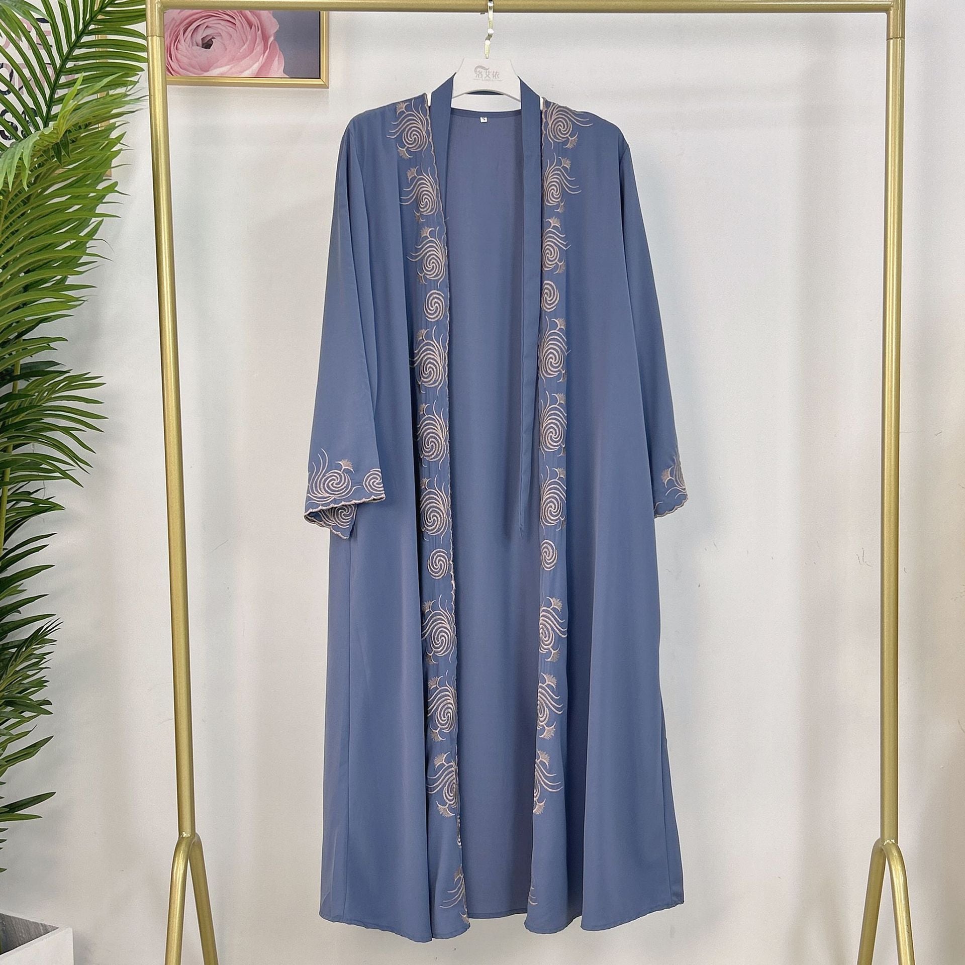 1553# Luxury Islamic Clothing Nida Embroidery Women Abaya Dubai