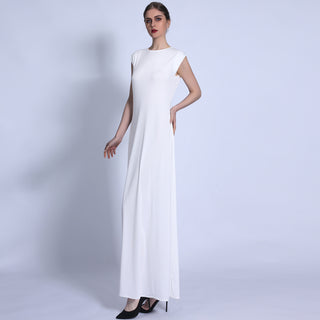 G1314#New solid color bottoming skirt basic sleeveless long dress women