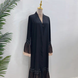 1580#Modest Abaya Fashion Islamic Clothing Muslim Women Dubai Abaya Long Dress