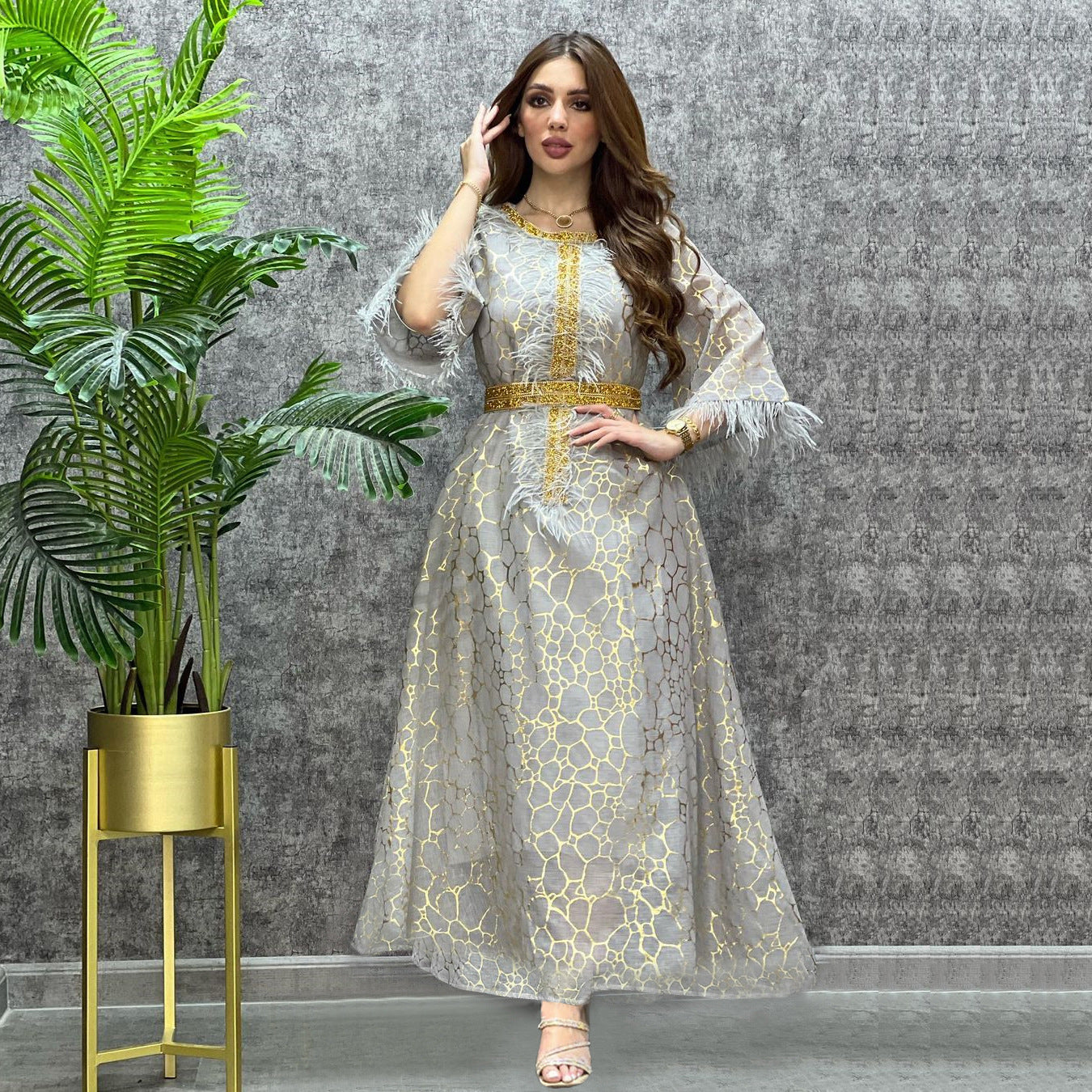 AB239#Eid Leopard fashion habaya women muslim dress muslim women abaya and long  dresses