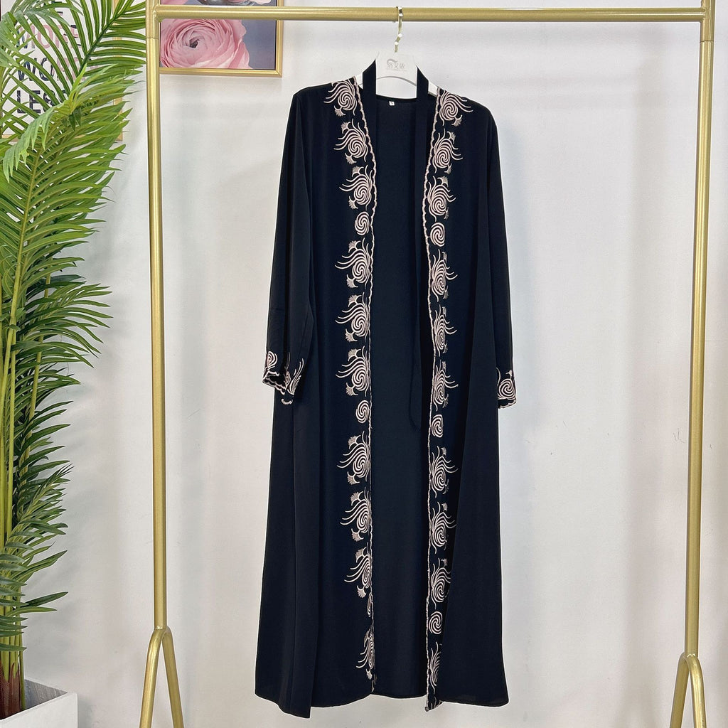 1553# Luxury Islamic Clothing Nida Embroidery Women Abaya Dubai