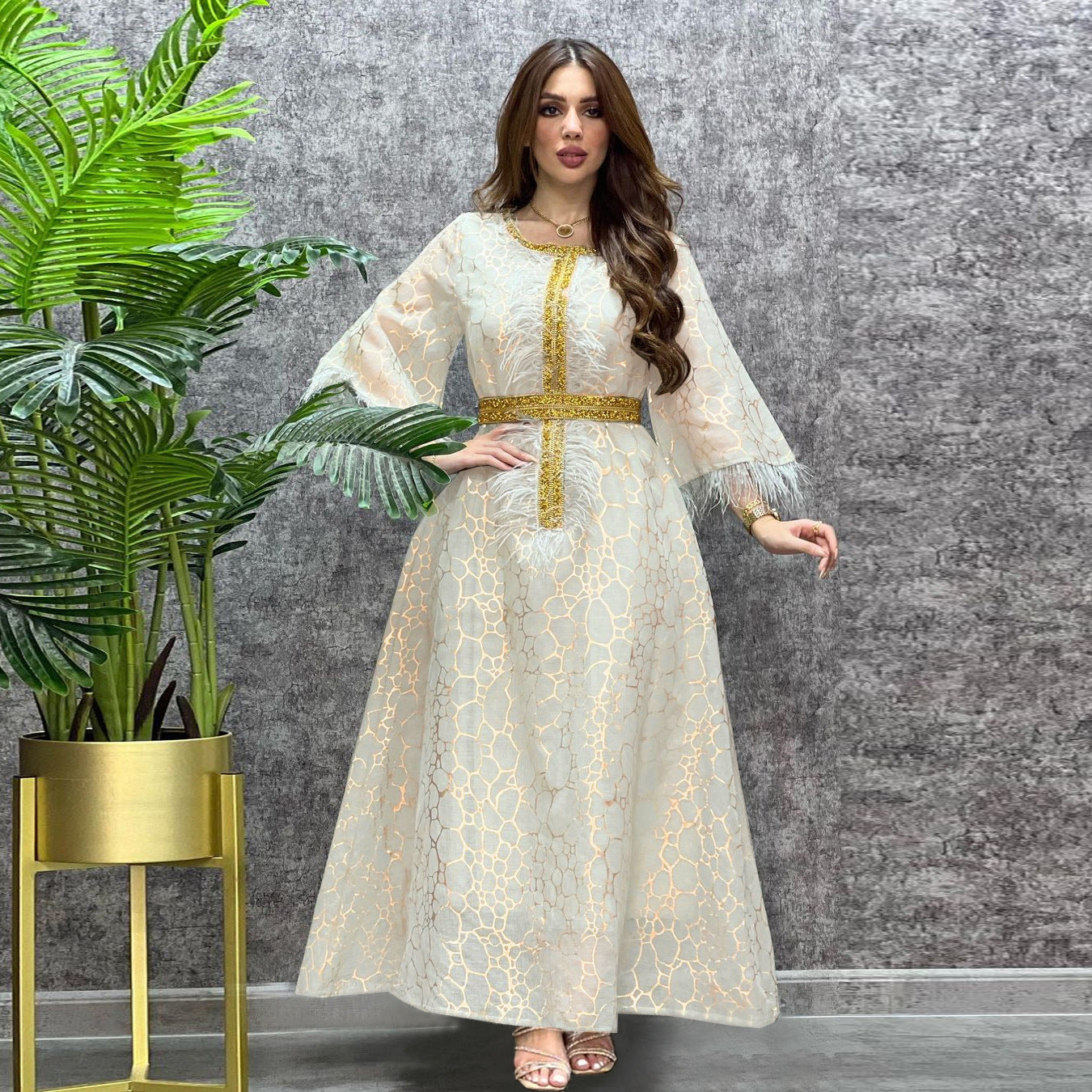 AB239#Eid Leopard fashion habaya women muslim dress muslim women abaya and long  dresses