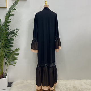 1580#Modest Abaya Fashion Islamic Clothing Muslim Women Dubai Abaya Long Dress