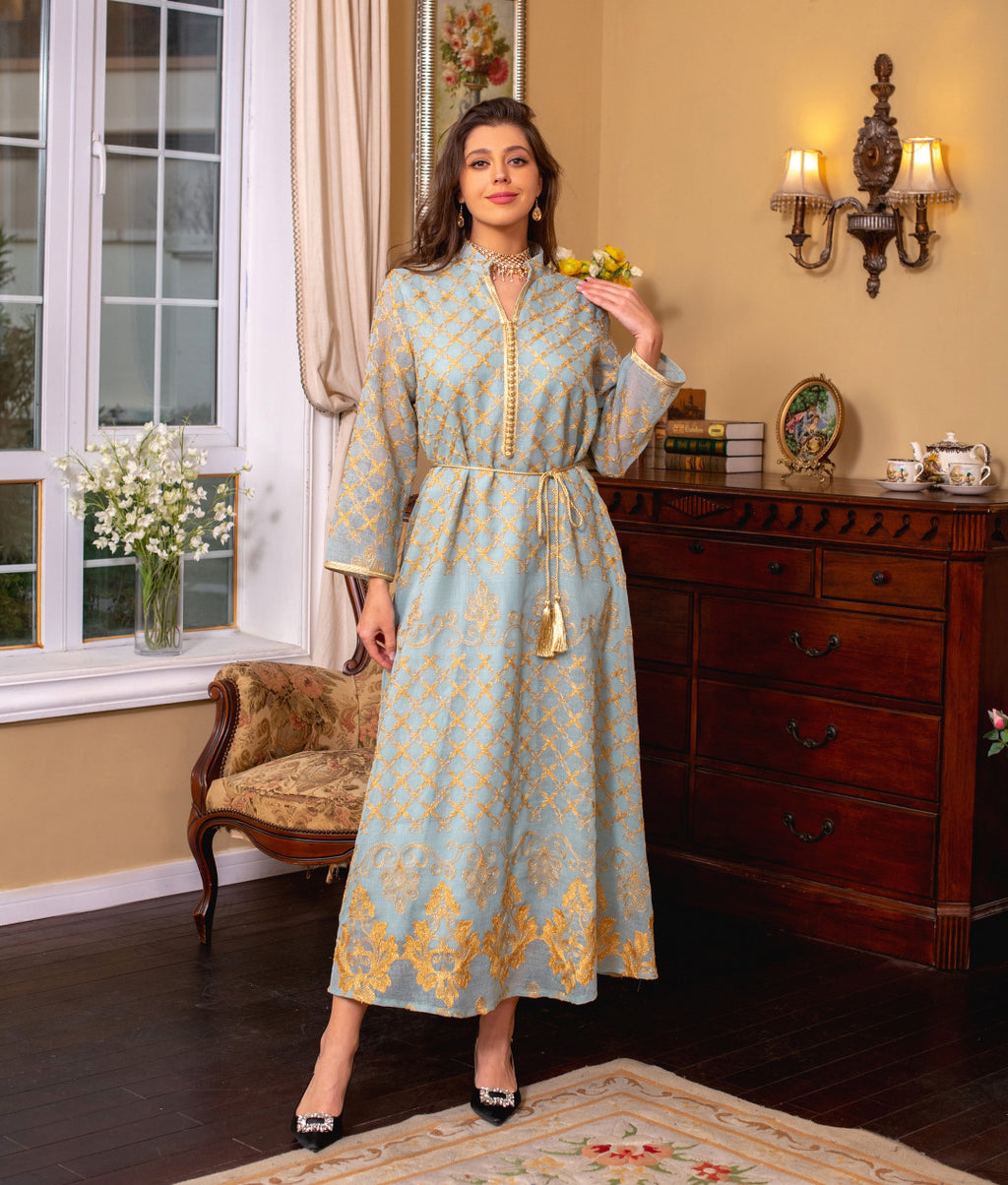 AB276#Hot Selling Robe Casual Cloths Loose Dress for Middle East Women for Ramdam