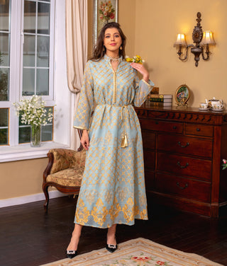 AB276#Hot Selling Robe Casual Cloths Loose Dress for Middle East Women for Ramdam