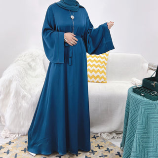 1503#Satin Islamic Dresses for women pakistan dubai clothing wholesale