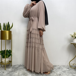 6527# New Arrival Double Chiffon Abaya Dresses Islamic Clothing