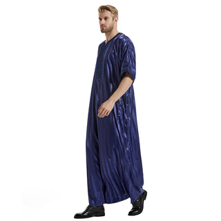 TH826#EID muslim middle east men robe high collar shirt in dubai Islamic clothing