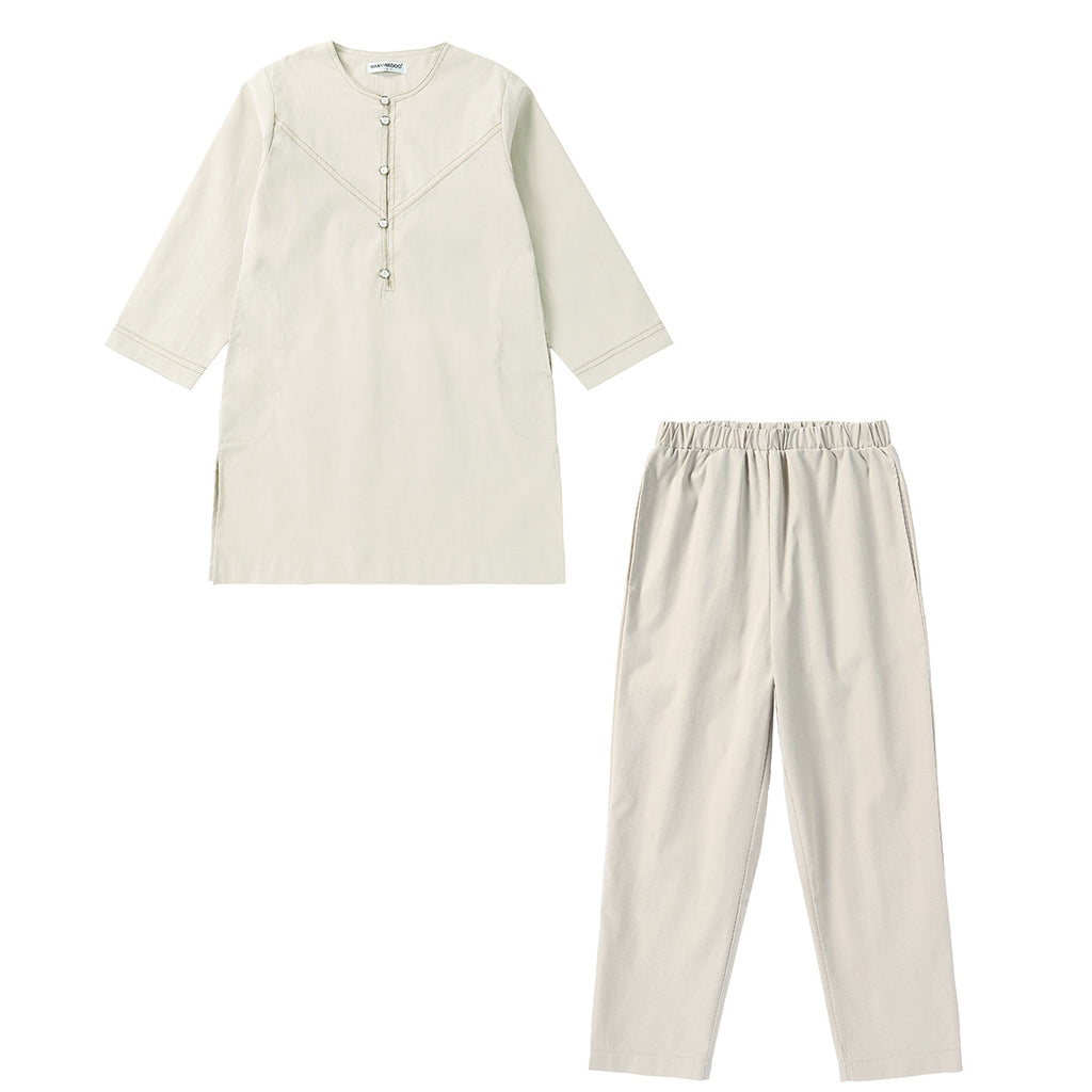 TH879#2 pcs Arab Muslim Wear calf Length Muslim Clothes Jubba Men's Thobe