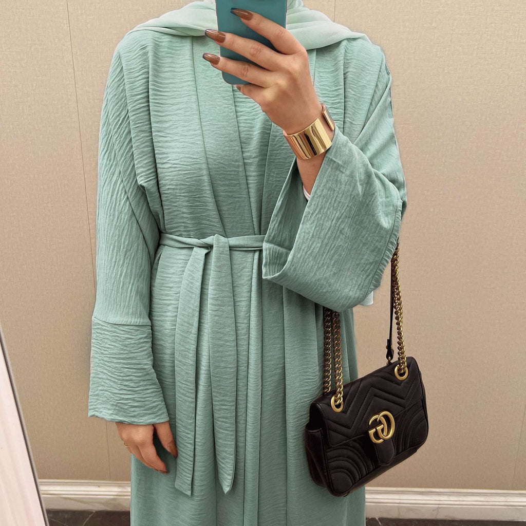 1480#Hot selling high quality cheap price Muslim women 2pcs Abaya set