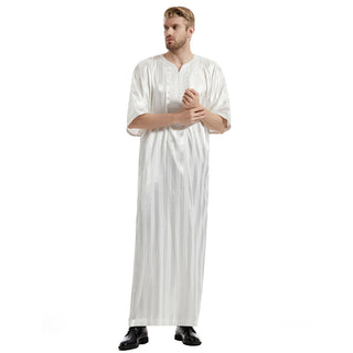 TH826#EID muslim middle east men robe high collar shirt in dubai Islamic clothing