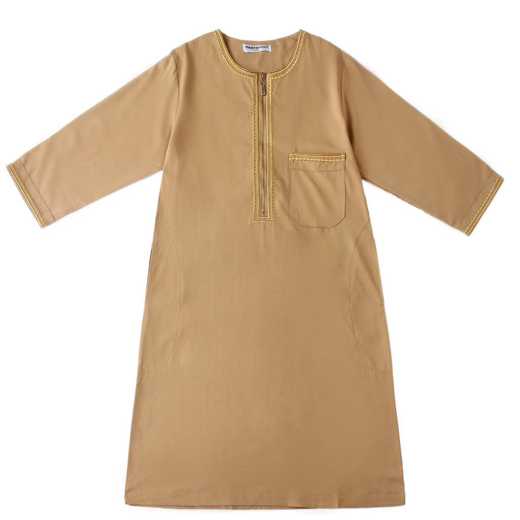 TH875#2019 Latest arabia islamic clothing kaftan arab kids boy robe clothes abaya
