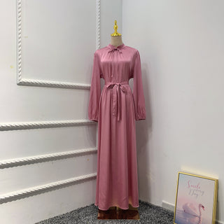 1472#Satin Fashionable Women Muslim Prom Dresses for Dubai