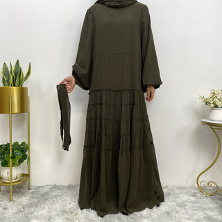 6527# New Arrival Double Chiffon Abaya Dresses Islamic Clothing