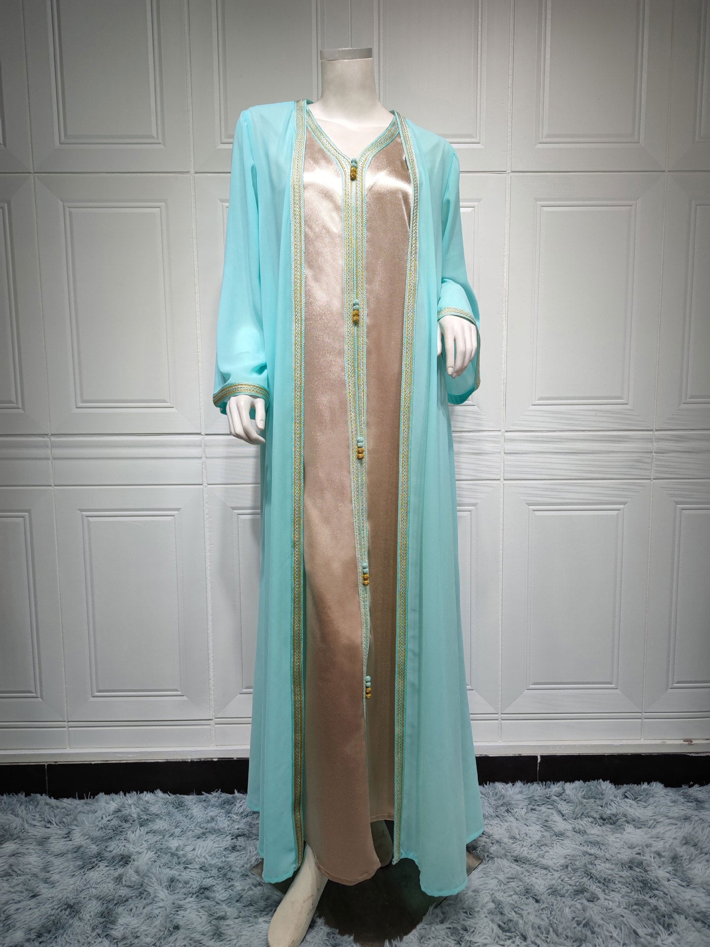 AB147#Middle East commuter ethnic style European and American muslim maxi dresses