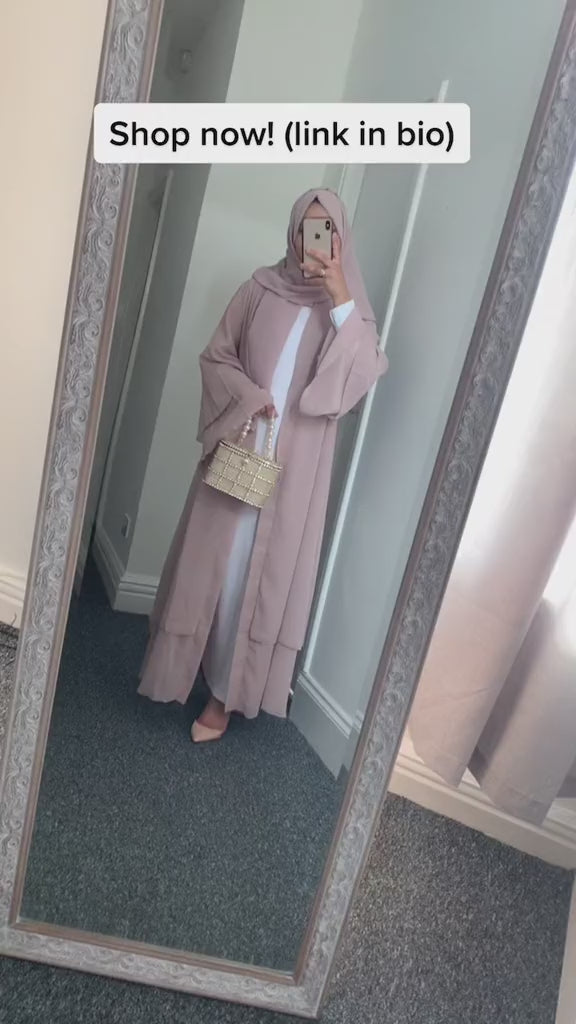 875# Best seller chiffon open abaya solid color cardigan