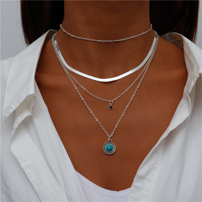 N18#Chain Necklaces for Women Boho Elephant Hearts Pendants