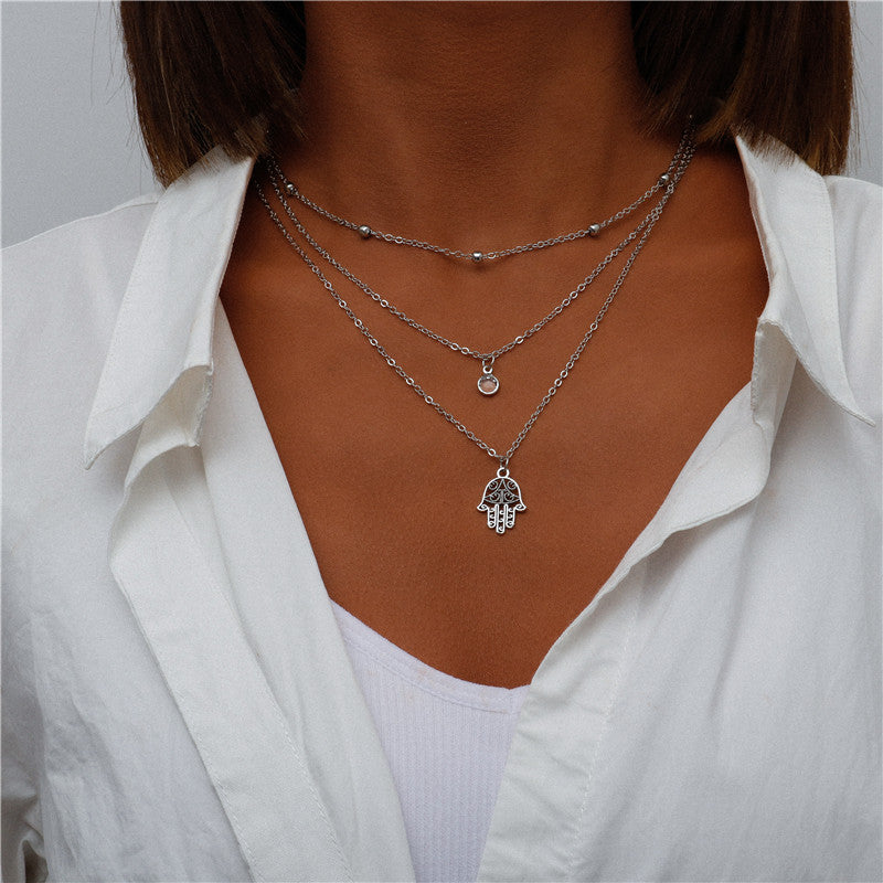 N18#Chain Necklaces for Women Boho Elephant Hearts Pendants