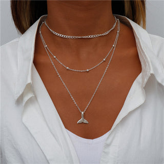 N18#Chain Necklaces for Women Boho Elephant Hearts Pendants