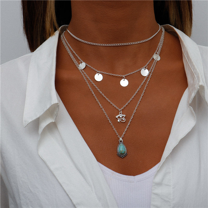 N18#Chain Necklaces for Women Boho Elephant Hearts Pendants