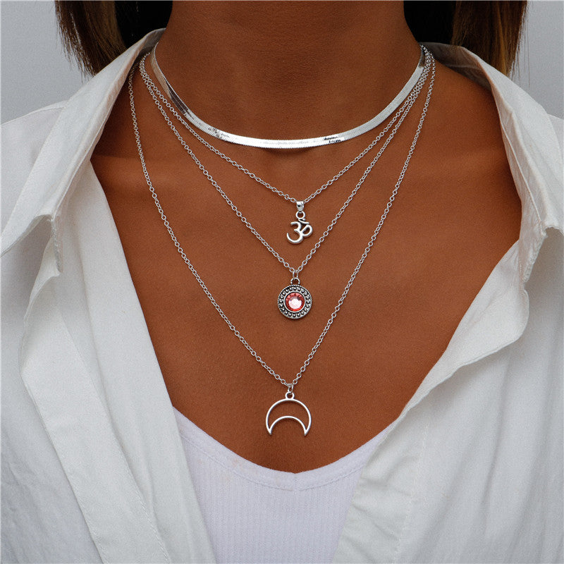 N18#Chain Necklaces for Women Boho Elephant Hearts Pendants