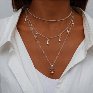 N18#Chain Necklaces for Women Boho Elephant Hearts Pendants