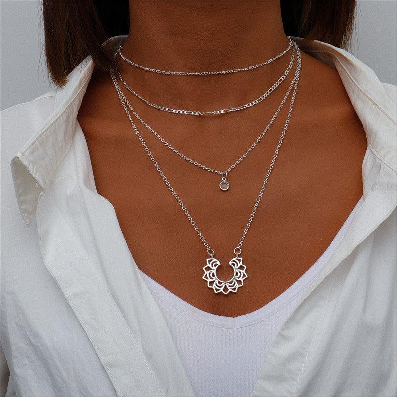 N18#Chain Necklaces for Women Boho Elephant Hearts Pendants