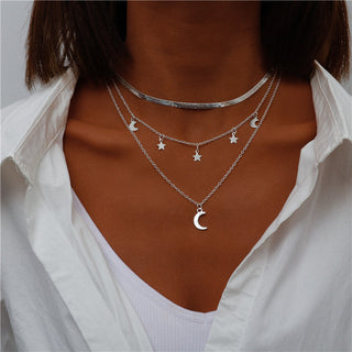 N18#Chain Necklaces for Women Boho Elephant Hearts Pendants