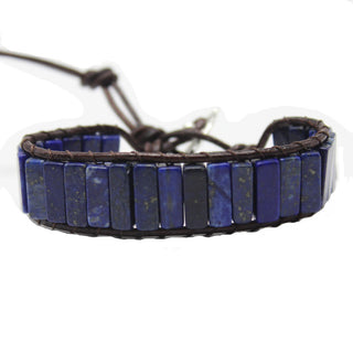 B16#2022 New Hot Sale Style Multicolor Natural Gem Leather  Bracelet