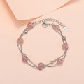 B18#925 Silver Lucky Bead Charm Bracelet For Women
