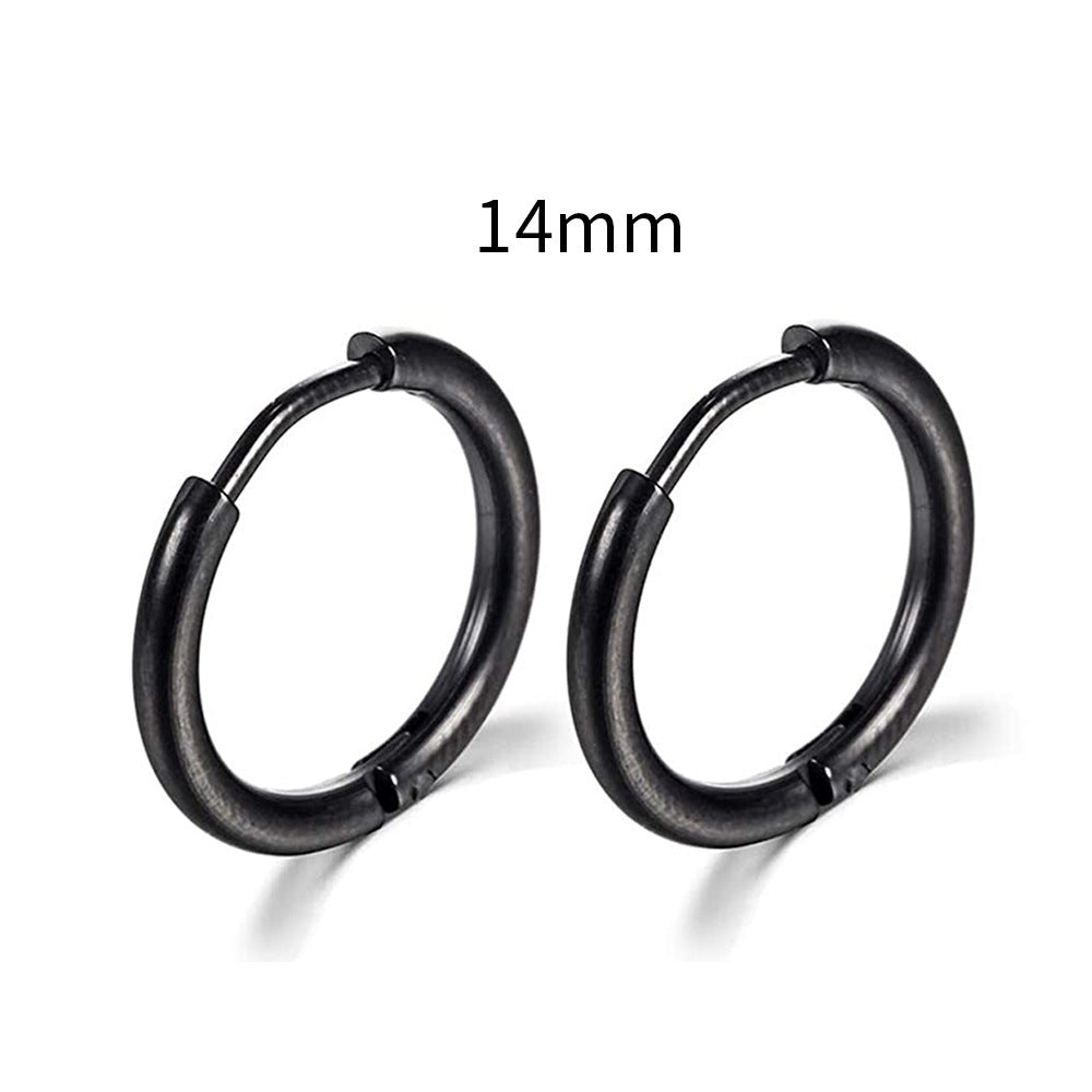 E25#New Simple Stainless Steel Small Hoop Earrings for Women
