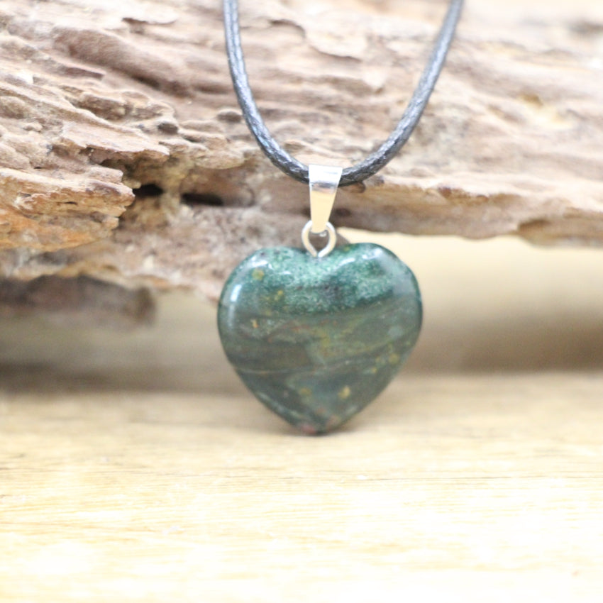 N21#Natural Heart Shape Pendant Crystal Amethysts Healing Gemstone Necklace