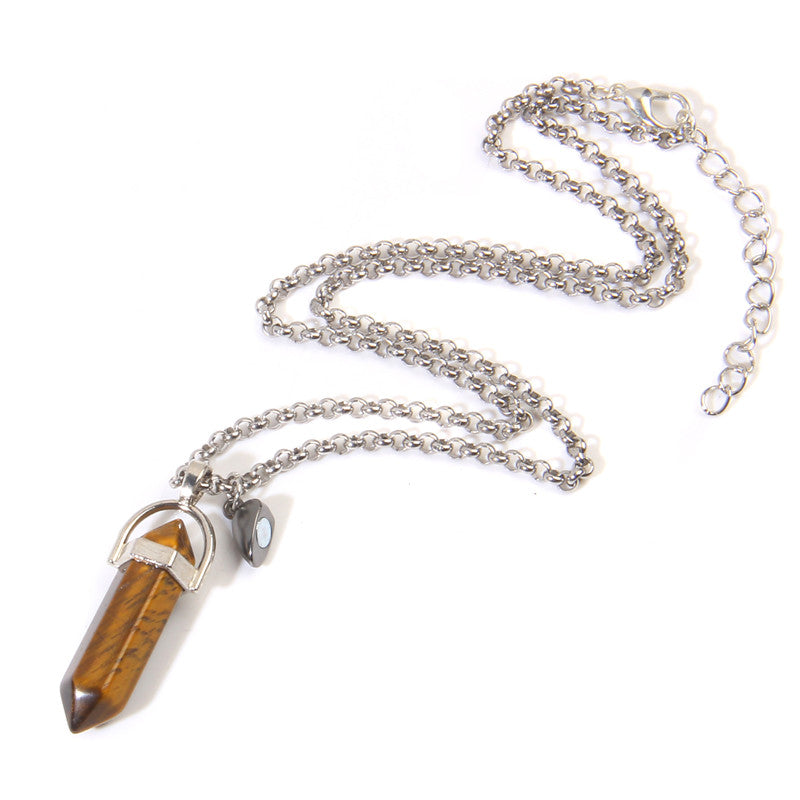 N29#2pcs / Set Magnet Attracts Couple Stone Pendant Necklace