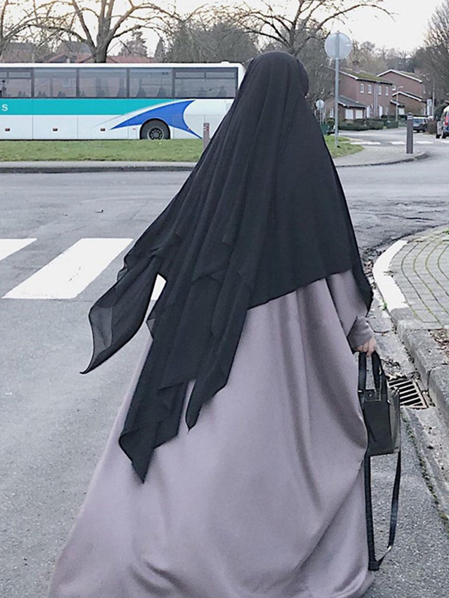 295#New Hijab Cap Muslim Abayas For Women Islamic 3 Layers Shawls