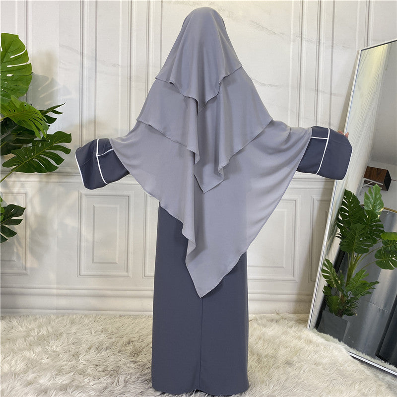 295#New Hijab Cap Muslim Abayas For Women Islamic 3 Layers Shawls