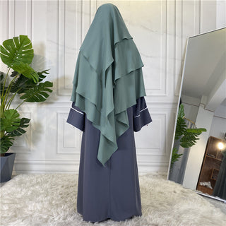 295#New Hijab Cap Muslim Abayas For Women Islamic 3 Layers Shawls