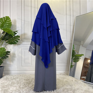 295#New Hijab Cap Muslim Abayas For Women Islamic 3 Layers Shawls