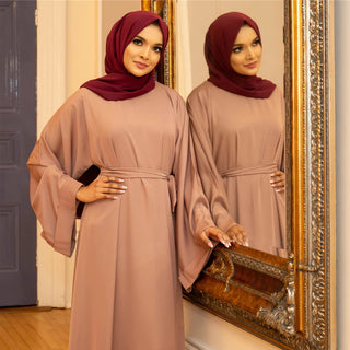 6394#On Sale Hot Sell Popular Simple Nida Abaya Long Dress Color Dresses