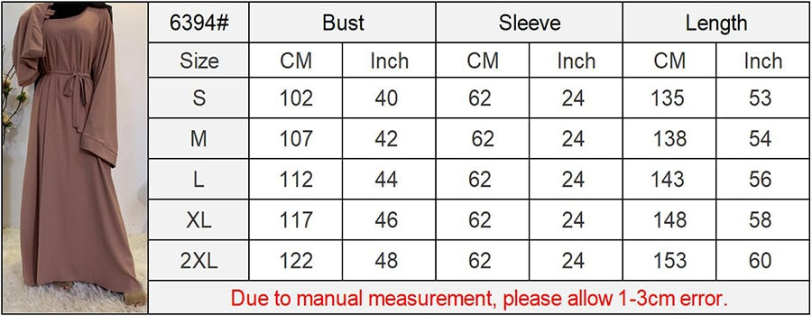 6394#On Sale Hot Sell Popular Simple Nida Abaya Long Dress Color Dresses