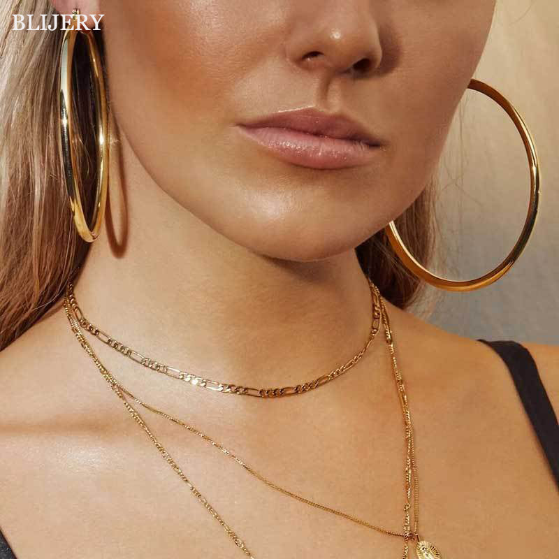 E30#Fashion Oversized Big Hoop Earrings For Women