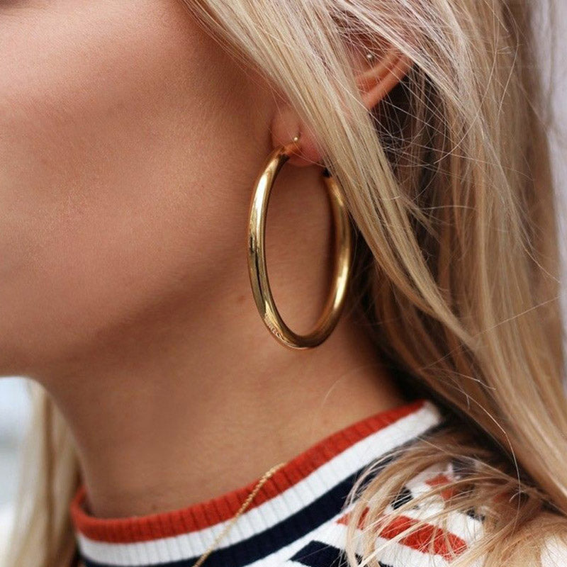 E30#Fashion Oversized Big Hoop Earrings For Women