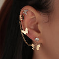 E34#Butterfly Stud Earrings Fashion Chic Earring