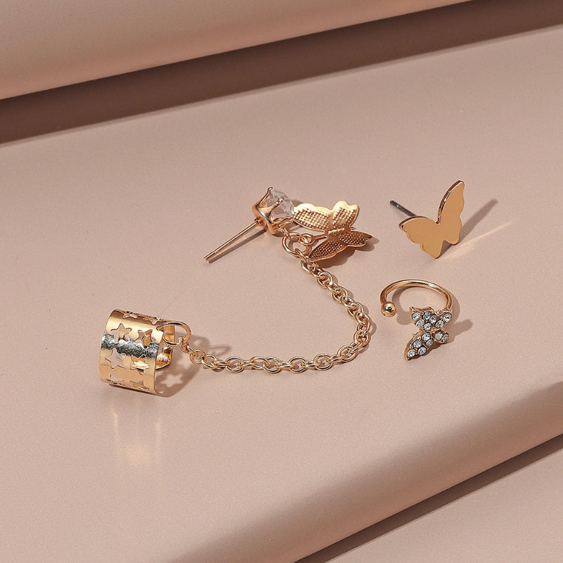 E34#Butterfly Stud Earrings Fashion Chic Earring