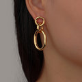 E36#Stainless Steel Unusual Chain Earrings Fashion