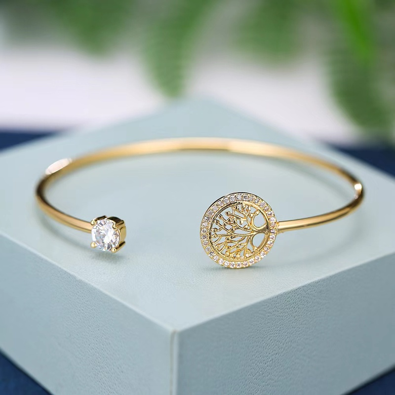 B32# White Zircon Charm Gold Jewelry Gifts for Women