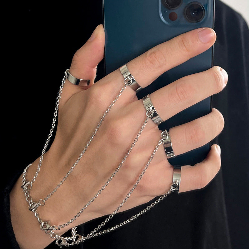 B36# Geometric Gold Color Chain Wrist Bracelet for Women
