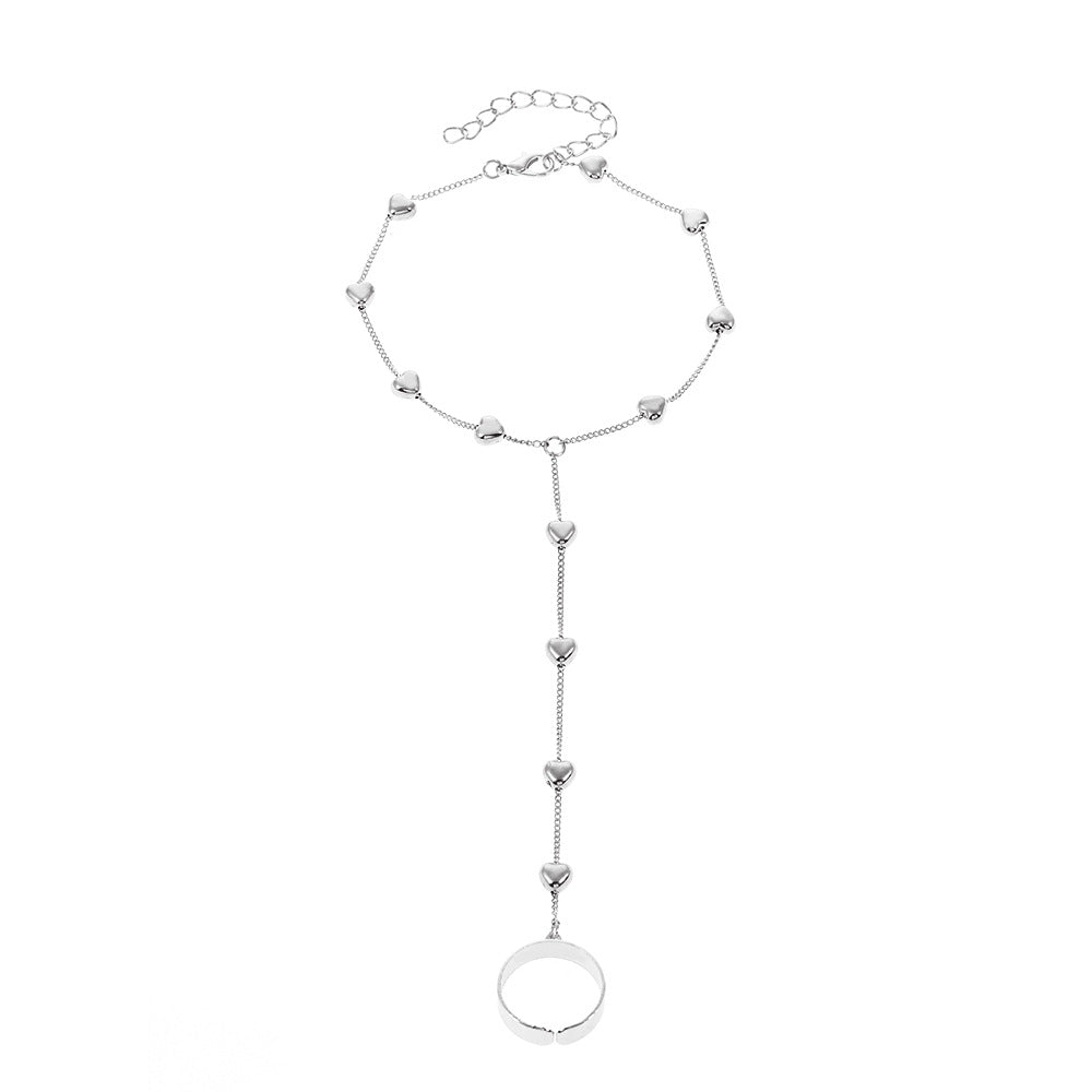 B36# Geometric Gold Color Chain Wrist Bracelet for Women