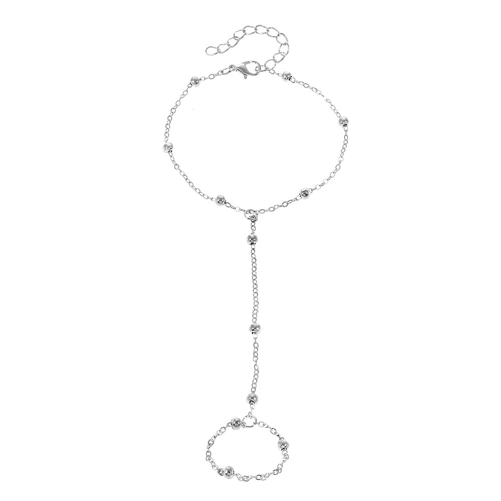B36# Geometric Gold Color Chain Wrist Bracelet for Women