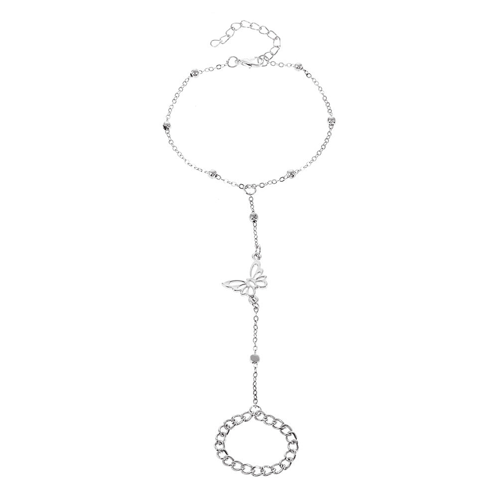 B36# Geometric Gold Color Chain Wrist Bracelet for Women