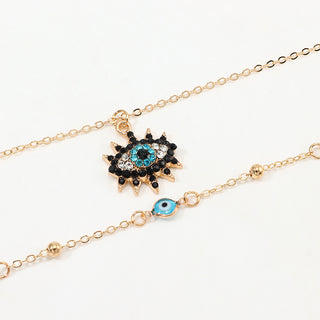 N35#Vintage Fashion Evil Eye Necklace Pendant  Long Necklace